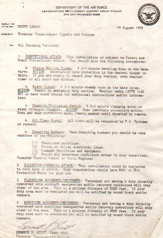 Security Briefing 17 August 1970